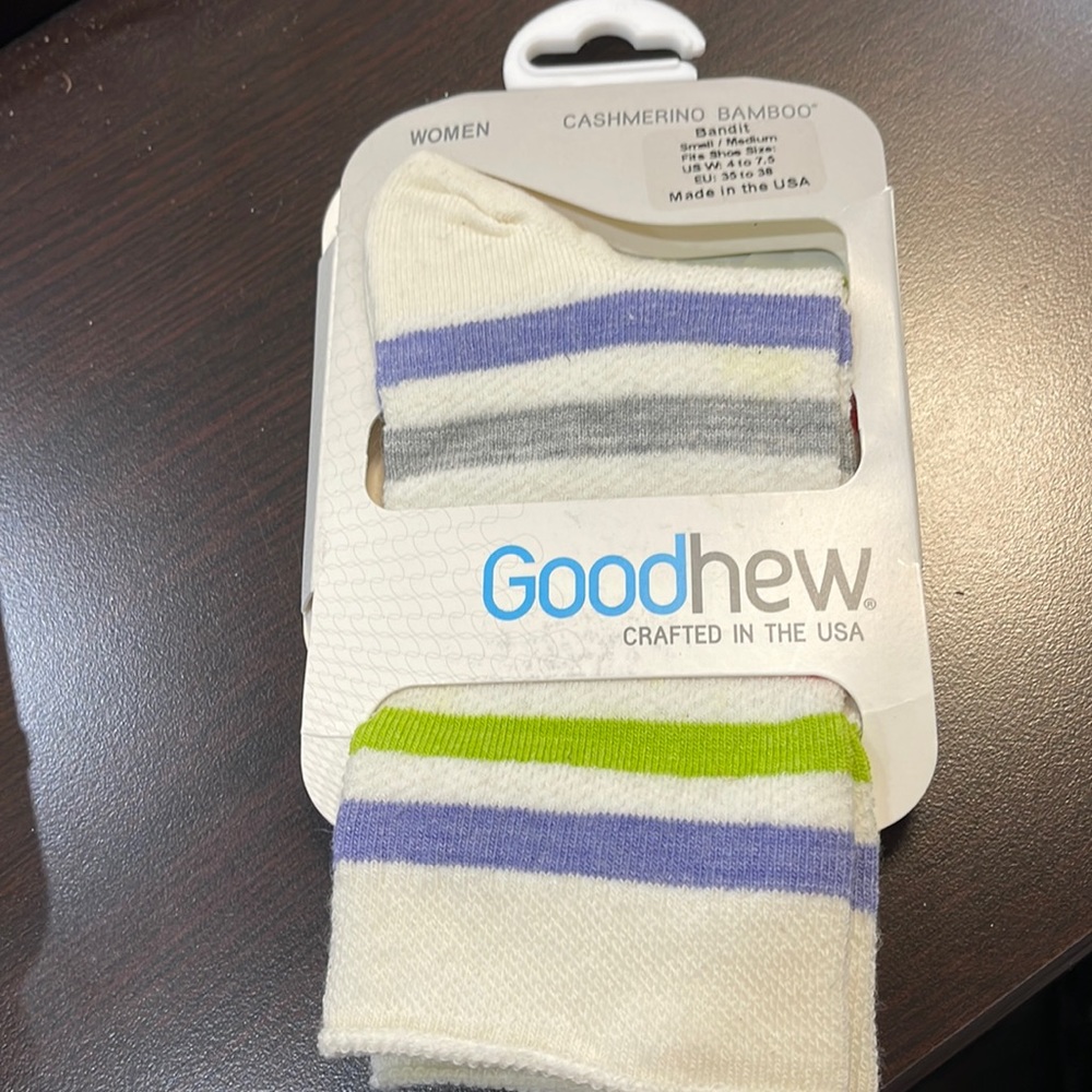 Goodhew Bandit women’s merino socks in natural cream